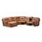 Baxton Studio Mistral Brown 6-Piece Sectional with Recliners Corner Lounge Suite 129-7128 - alternate 7